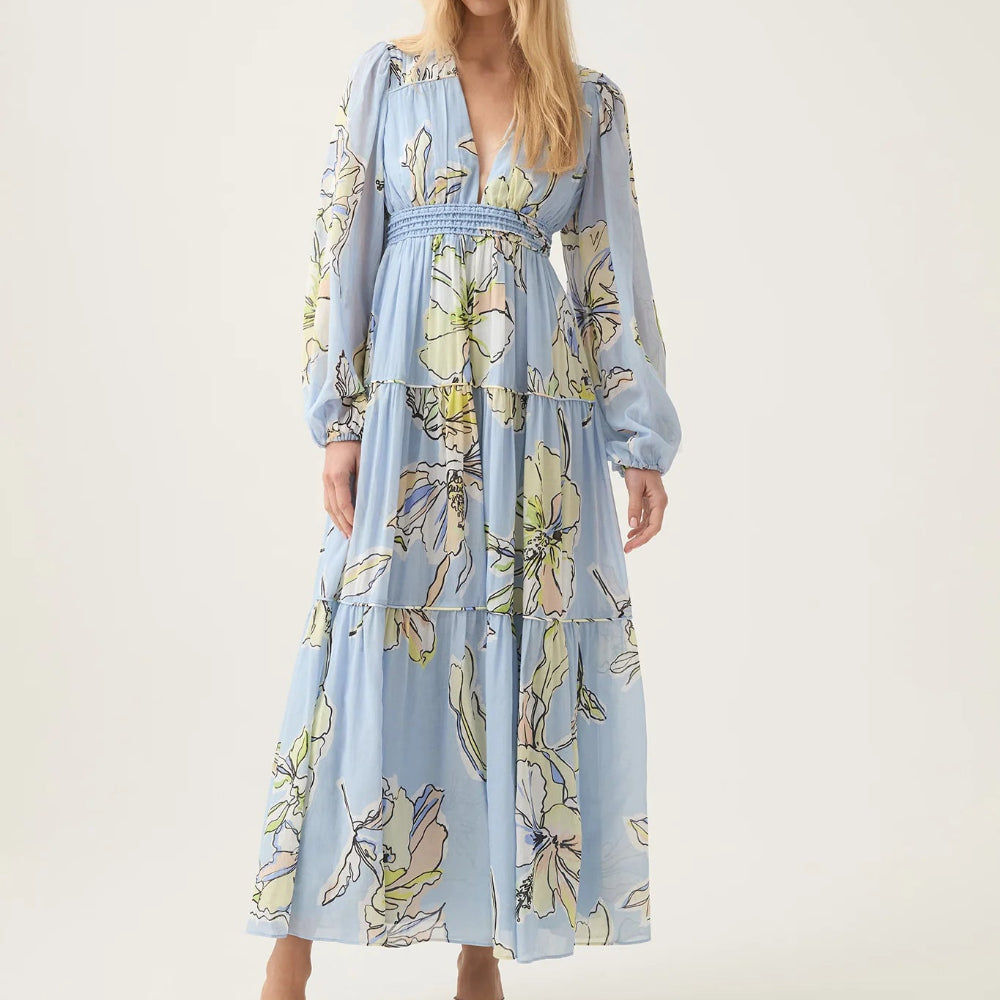 Aje Romantica Voile Maxi Dress