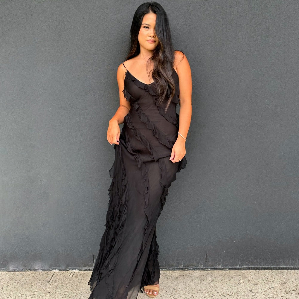 Rat and Boa Selena Dress Black Medium