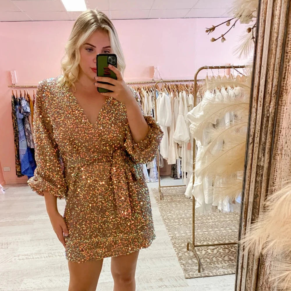Sheike - Xanadu Gold Dress