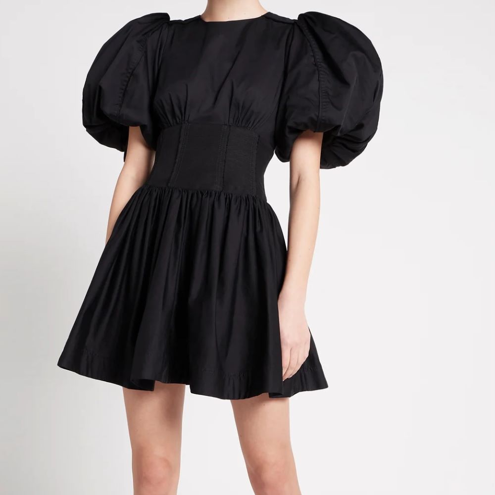 Aje Gianna Puff Sleeve Black