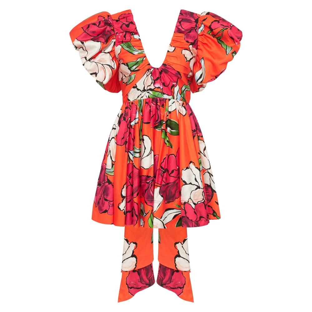 Aje Gretta Bow Back Mini Dress Xsmall