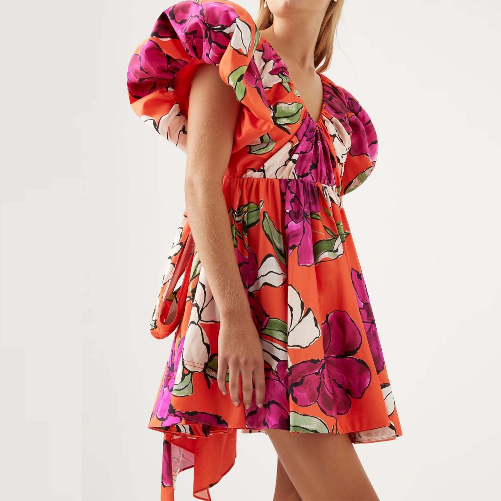 Aje Gretta Bow Back Mini Dress Xsmall