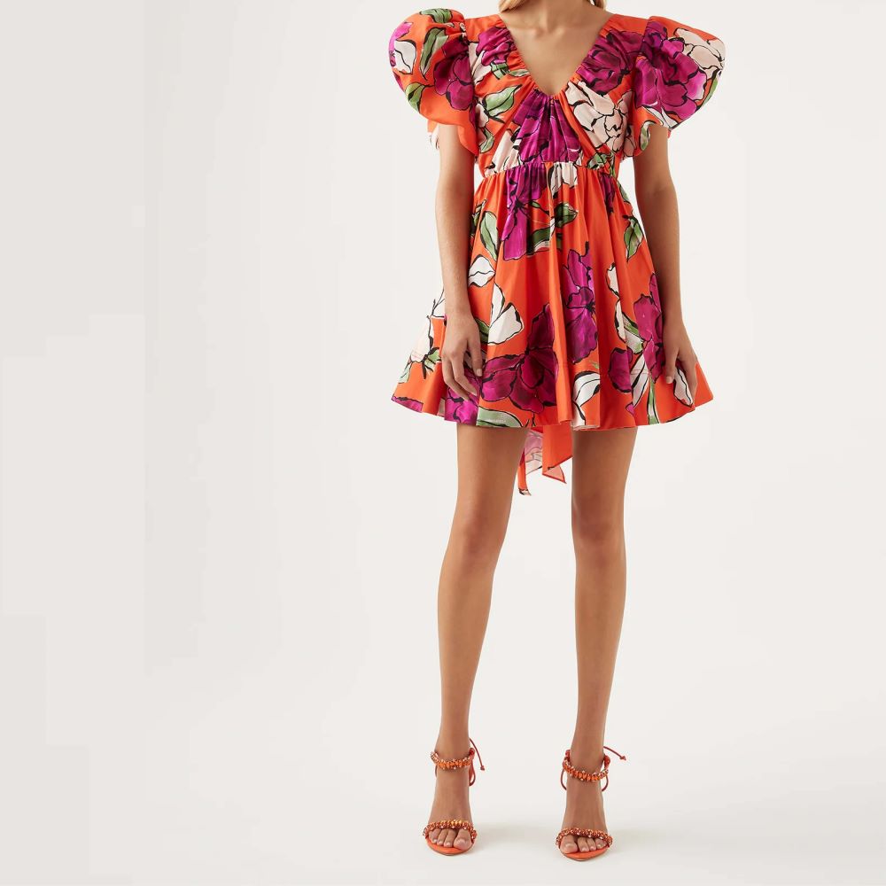 Aje Gretta Bow Back Mini Dress Xsmall