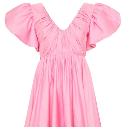 AJE Gretta Bow Back Dress Pink