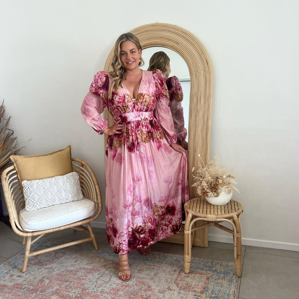 Sheike Swan Lake Midi Dress Long Sleeve - Main Image