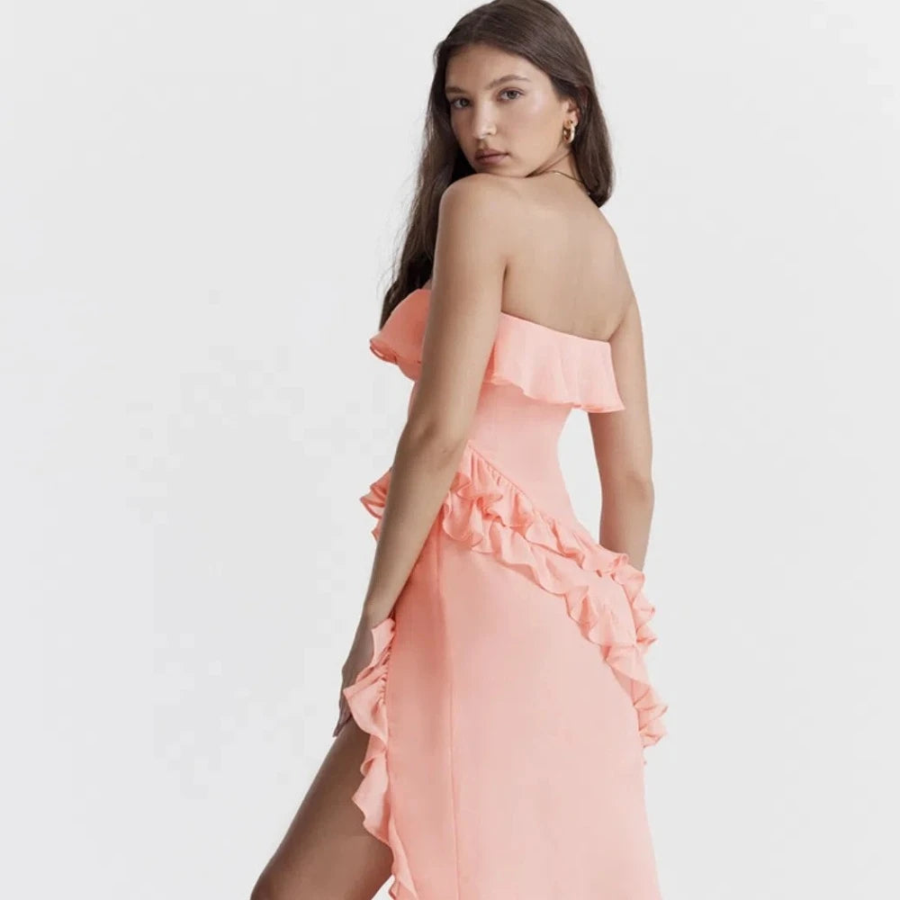 House of CB Sarina Dress Peach