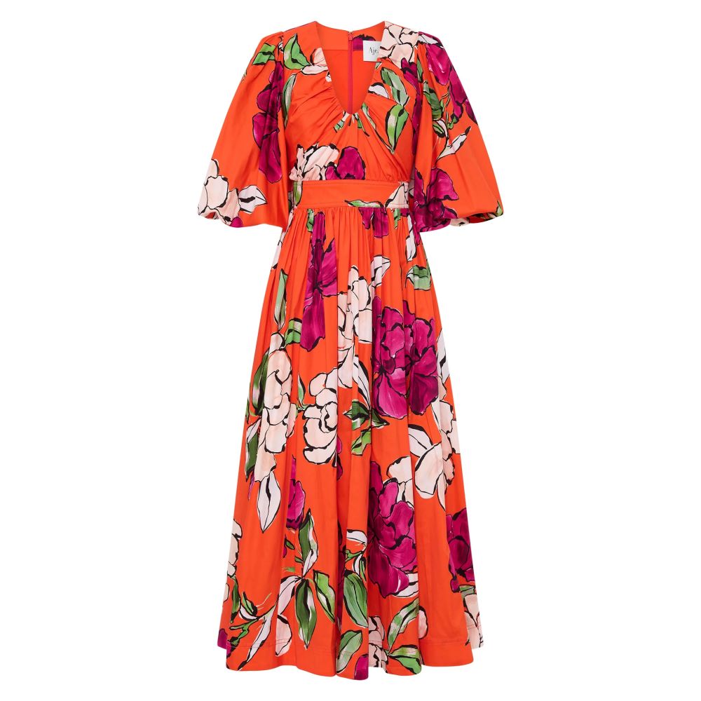 Aje Marlene Floral Midi Dress